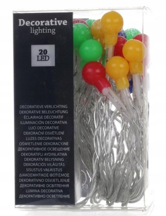 

Malutkie kuleczki na baterie Lampki 20LED kulki