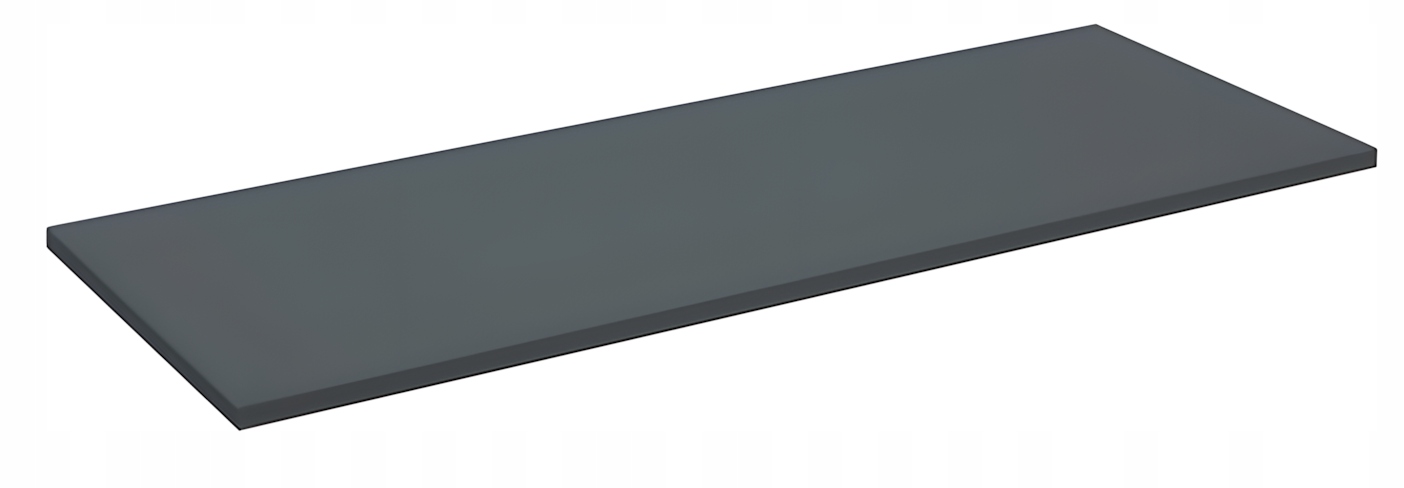 Blat Łazienkowy Antracyt Połysk Półka Łazienkowa Mdf 120 x 46 x 2,2 cm