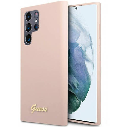 Pouzdro pro Samsung S23 Ultra Guess, růžové