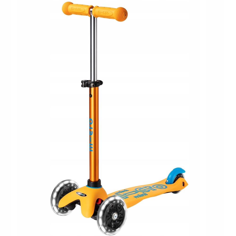 Micro Trójkołowa hulajnoga Mini Deluxe Led Morela