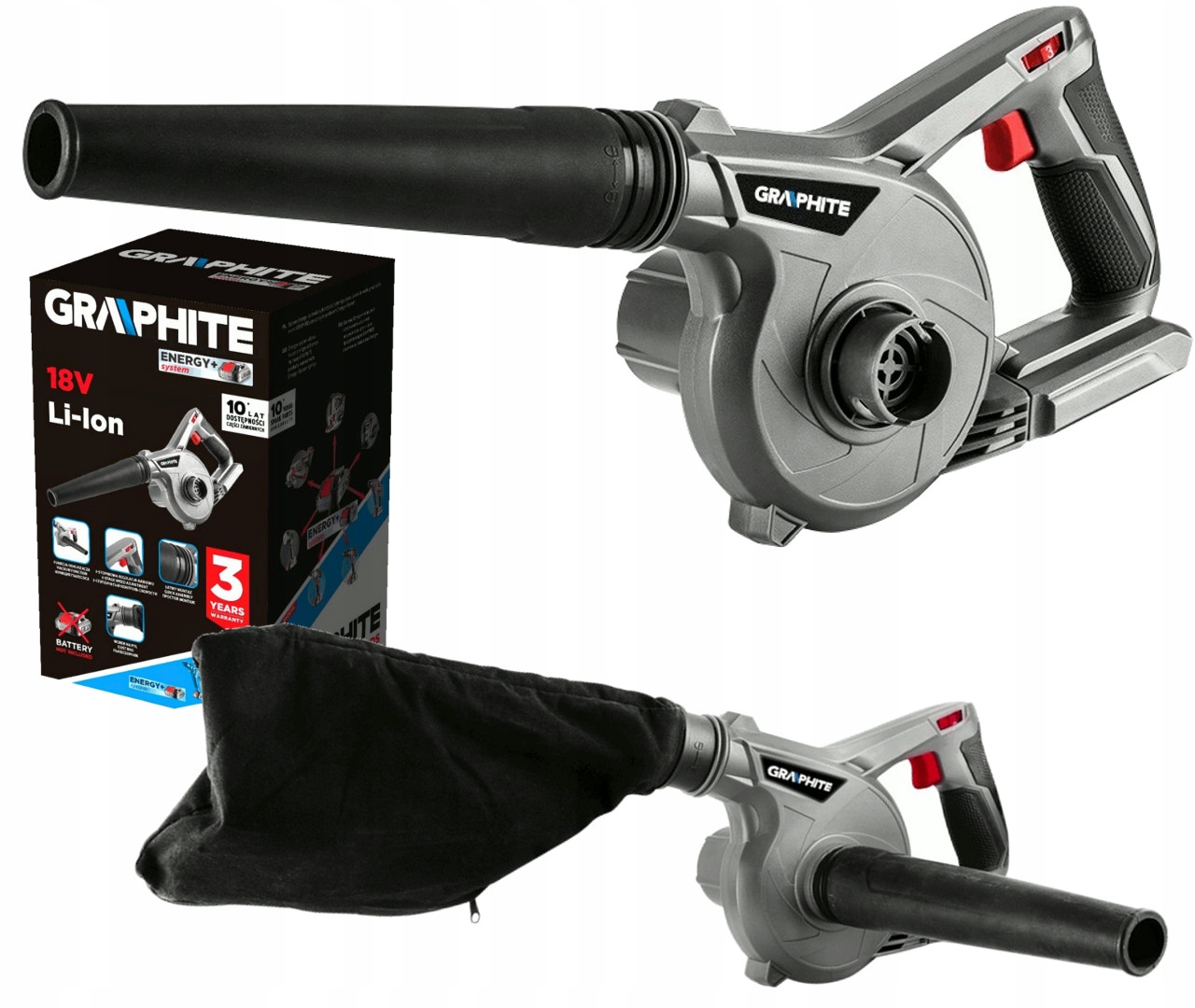 

Graphite Dmuchawa I Odkurzacz 2w1 AKUM.18V 58GE118