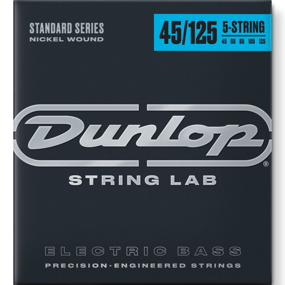 Struny Dunlop DBN45125 Nickel Wound (45-125) pro 5strunnou baskytaru