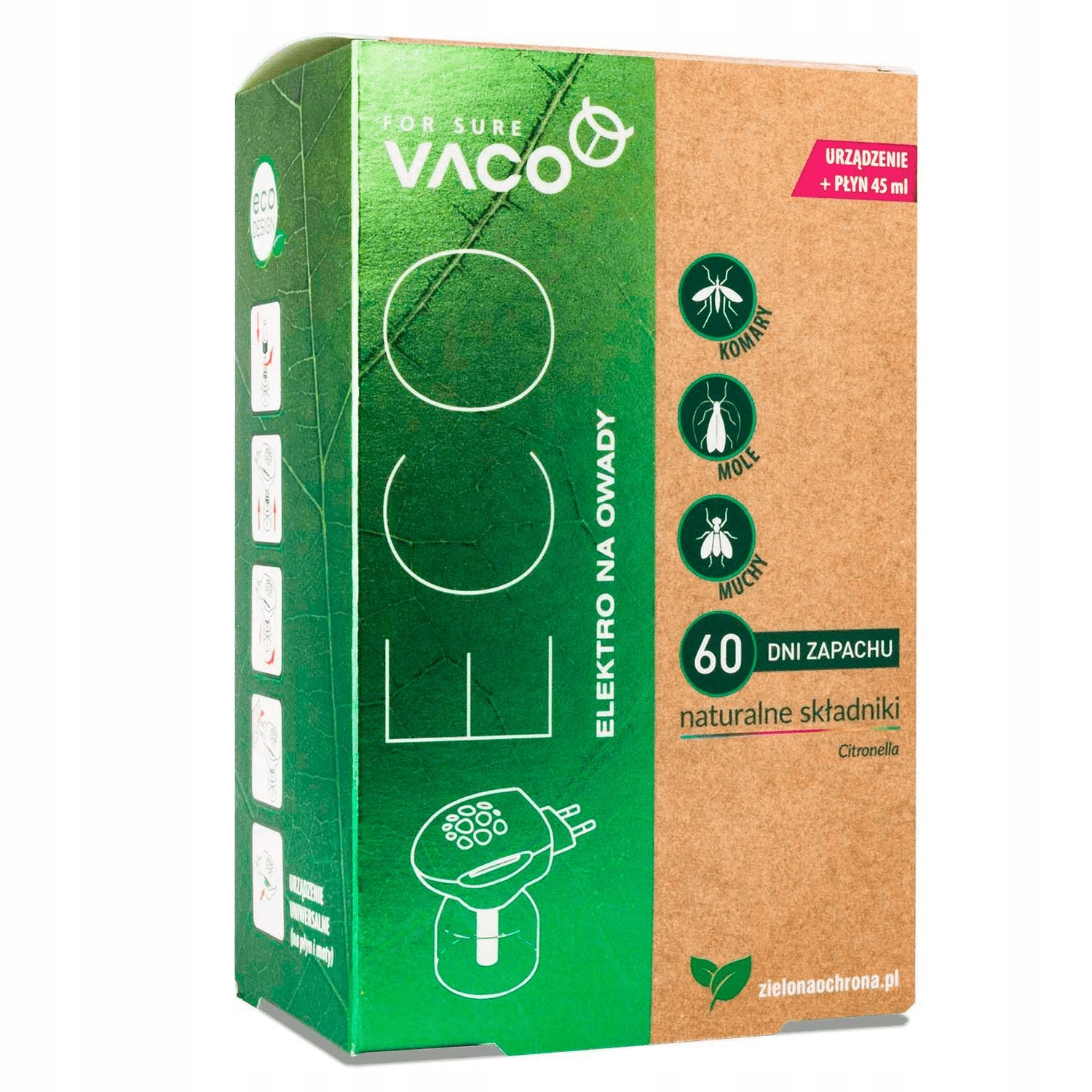 

Vaco Elektro Na Owady Urządzenie+płyn 45ML Citrone