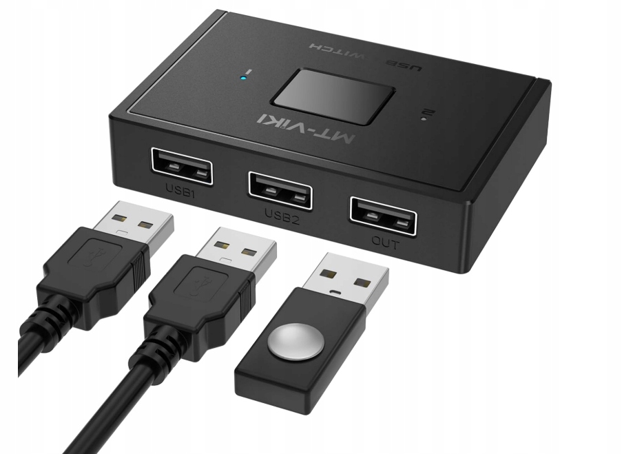 PRZEŁĄCZNIK SWITCH MT-VIKI 2 IN 1 OUT USB 2.0 480MB/S DWUKIERUNKOWY