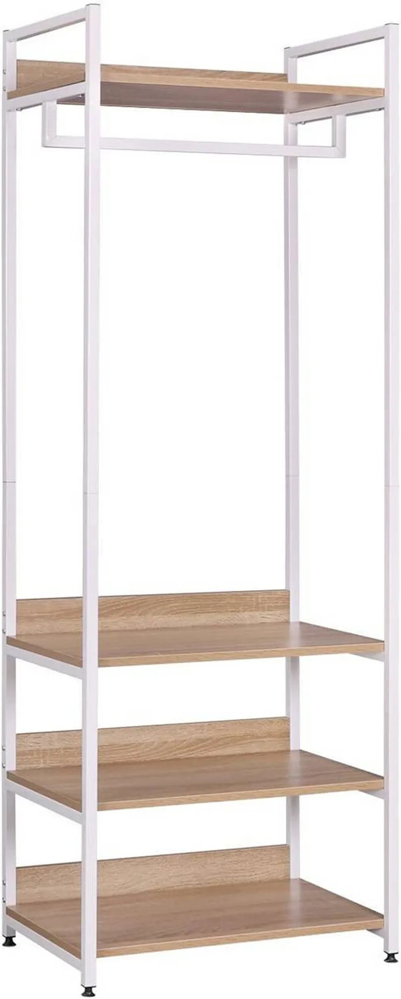 Woltu Otvorený Stojan Na Oblečenie S Policami 170 X 60 X 40 CM