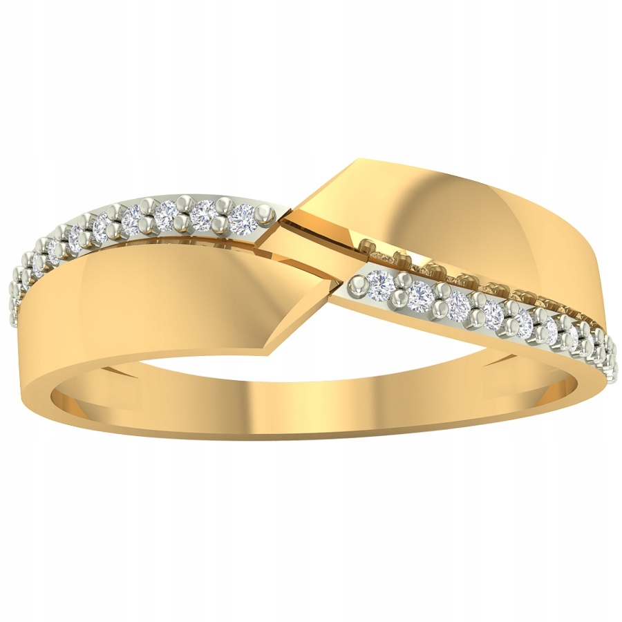 Zlatý Zásnubní Prstýnek Se Zirkony Ryzost 585