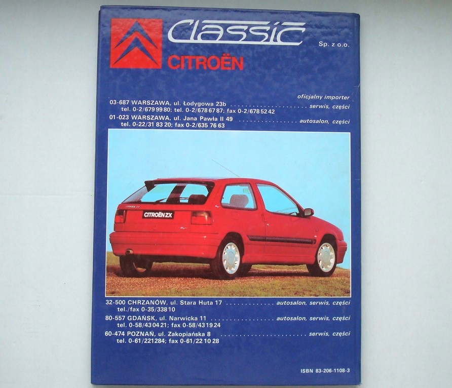 Citroen zx ремонт obsluga eksploatacja citroen zx instrukcja