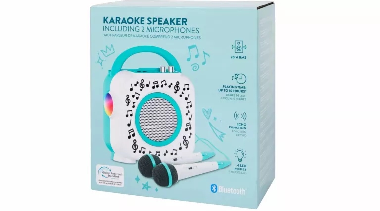 Zestaw przenośny Karaoke Set głośnik 2 x mikrofon 20W Rms Bluetooth