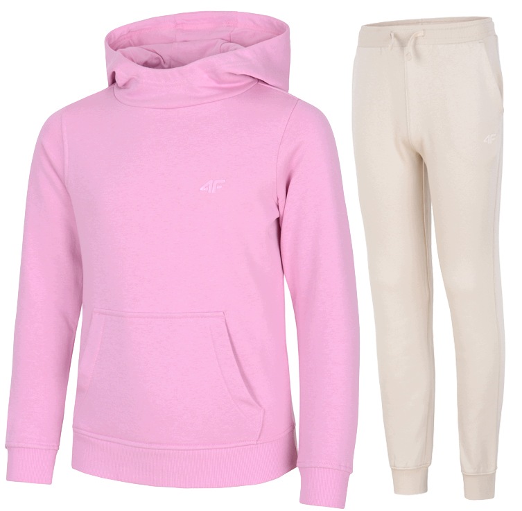 4F Dziewczęcy Dres Komplet Bluza Kangurka Spodnie rozm 140