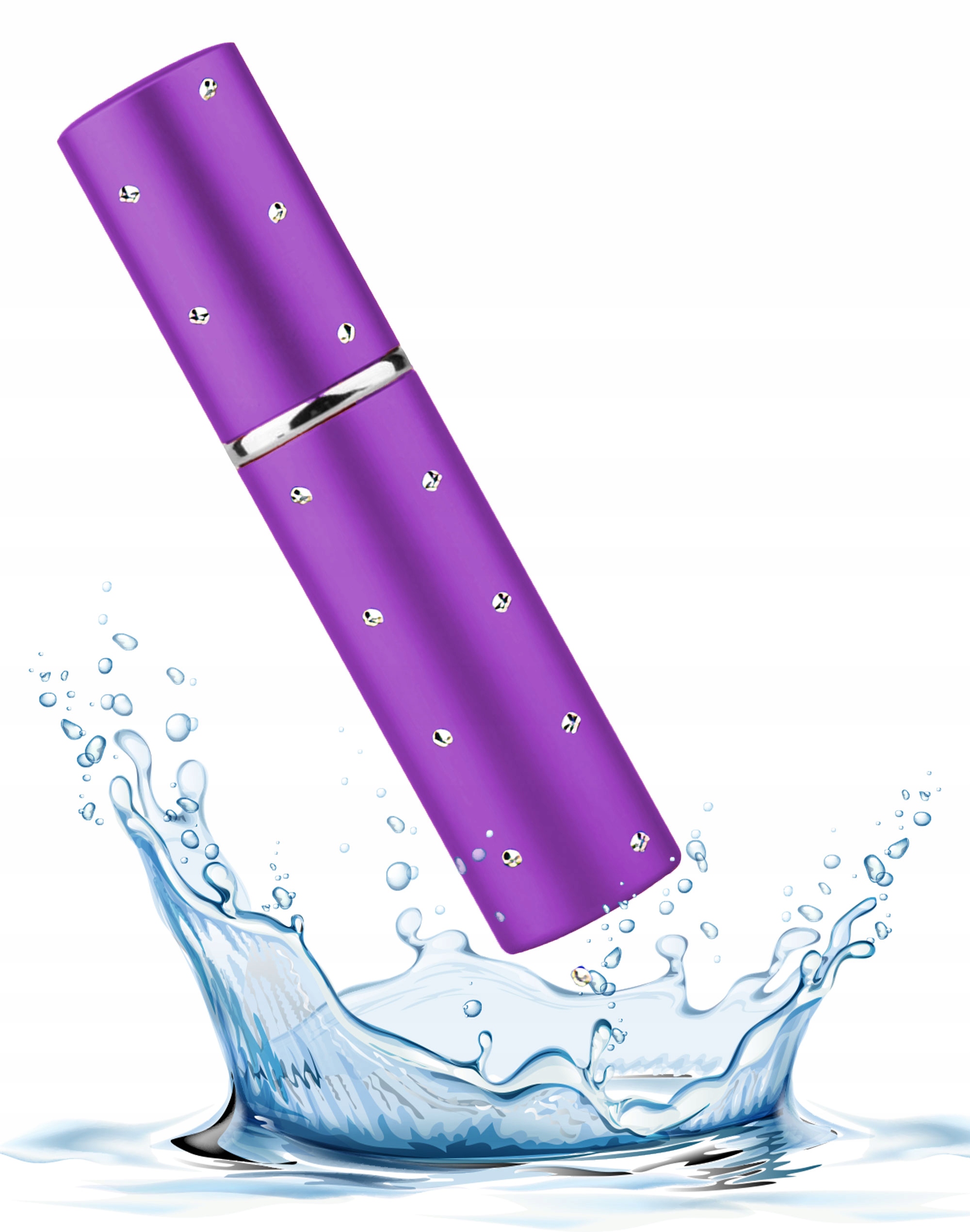 ATOMIZER DO PERFUM FIOLKA 10ml KRYSZTAŁKI FIOLET BUTELKA NA PERFUMY EAN (GTIN) 5903849500739