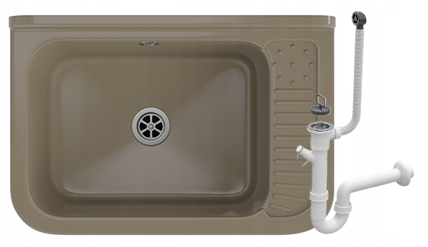 Dřez Polo béžový technický dřez do kotelny Technická komora Sifon