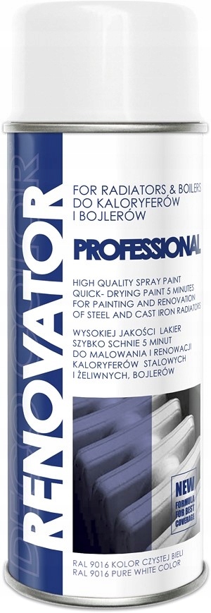 Farba do renowacji kaloryferów Ral 9016 400ml Renovator Kaloryfer