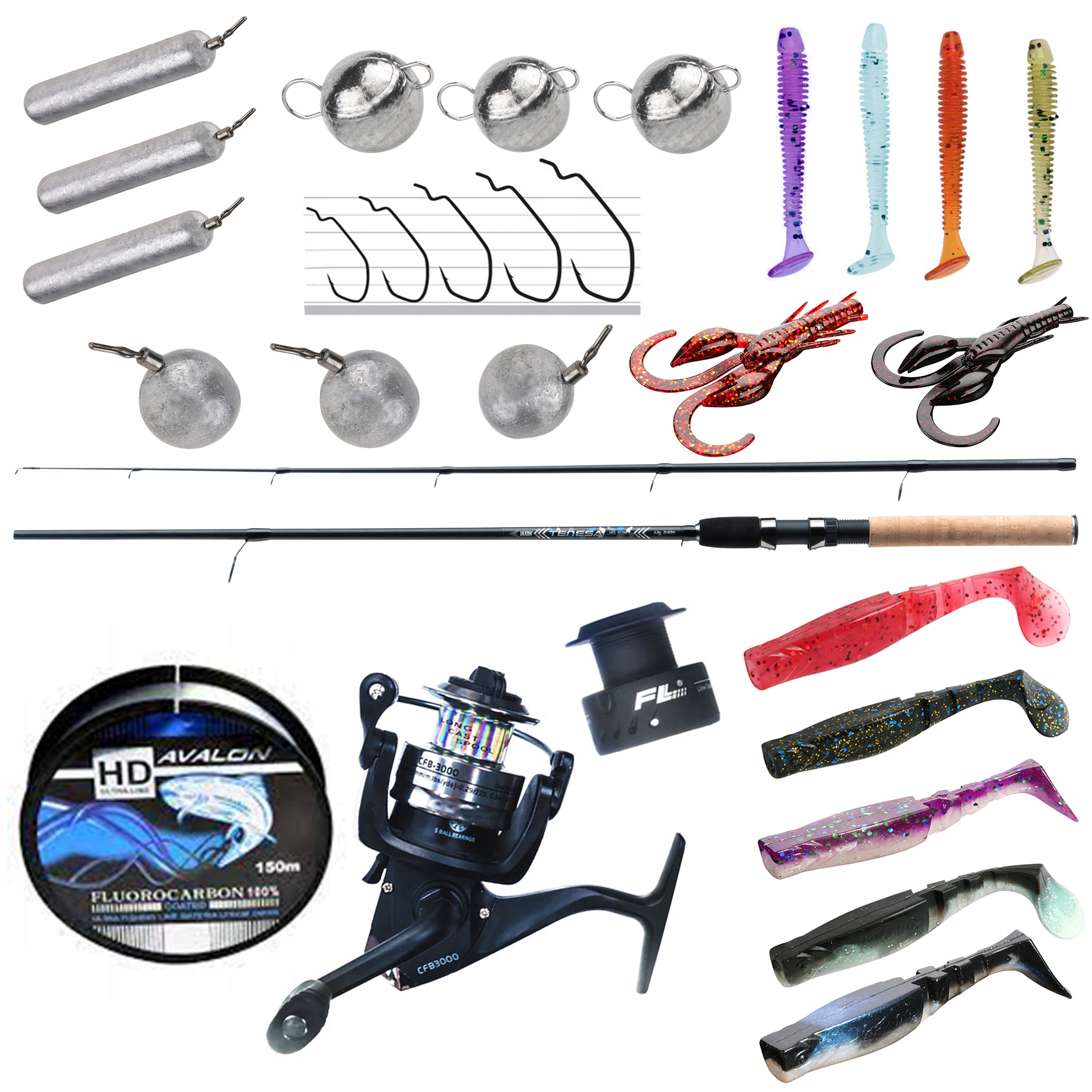 Spinningová Sada Jaxon Drop Shot Akcesoria Mikado