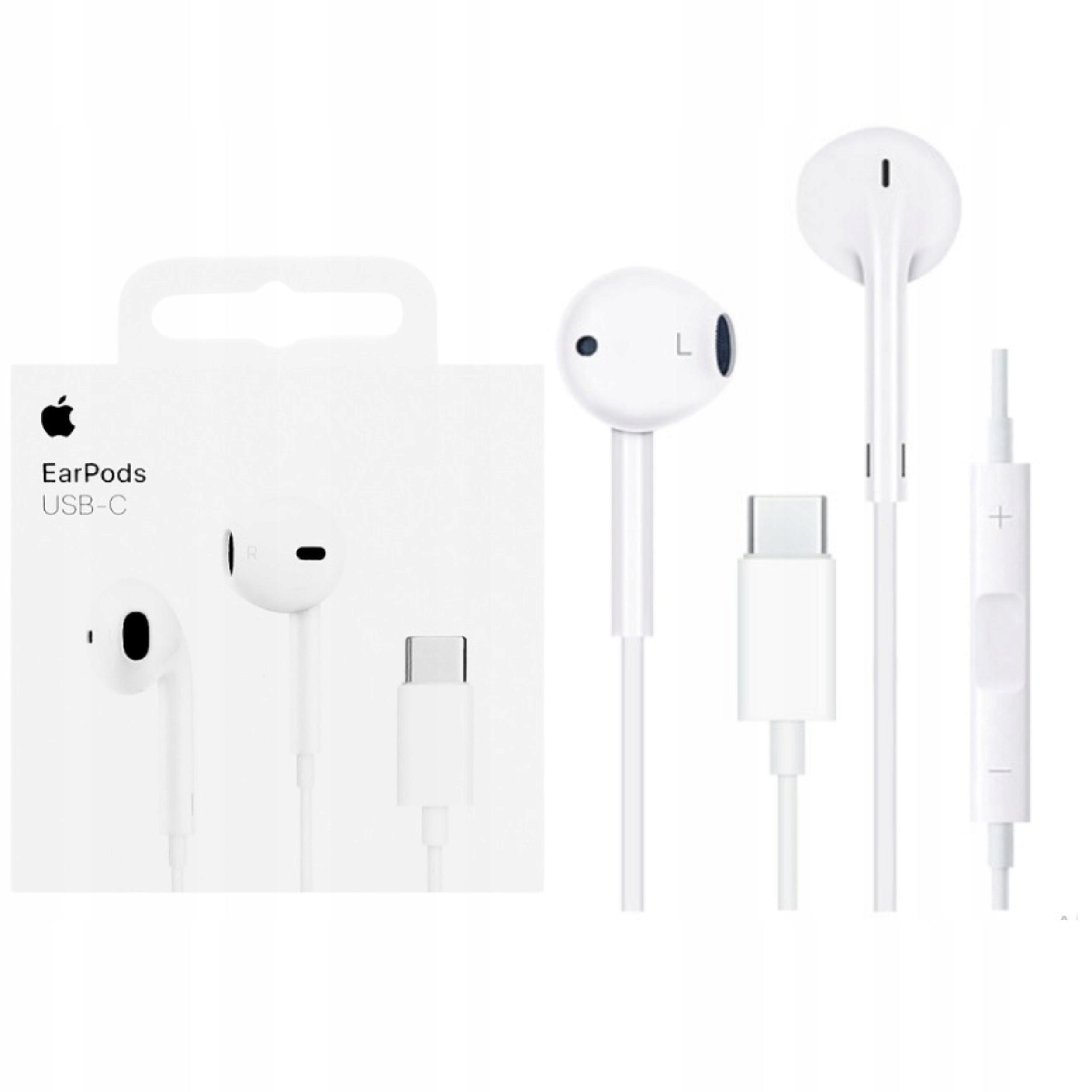 Słuchawki douszne Apple EarPods Usb-c Mikrofon Iphone Oryginalne Białe Moc