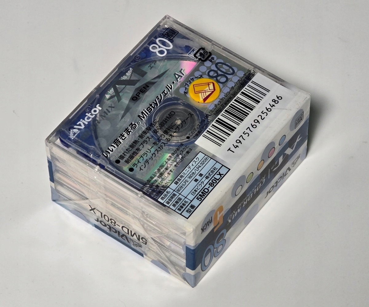 Diskety Minidisc Victor At Color MIX 5MD-80LX Vyrobené V Japonsku 5 Pack 80 Min
