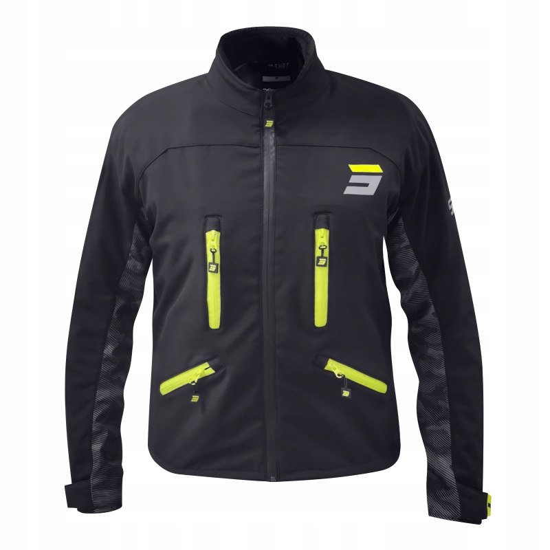 Bunda Cross Shot Racing Climatic Čierna/Žltá fluo M