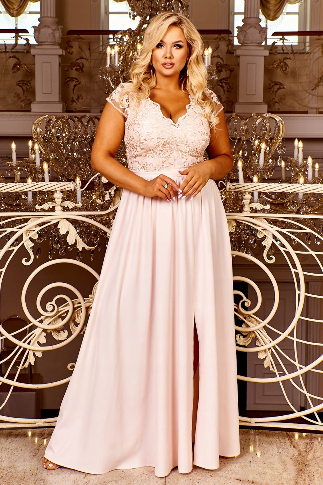 lucky1616 Krásné Šaty Maxi Šaty Na Svatební Hostina Párty 40/42 L/XL