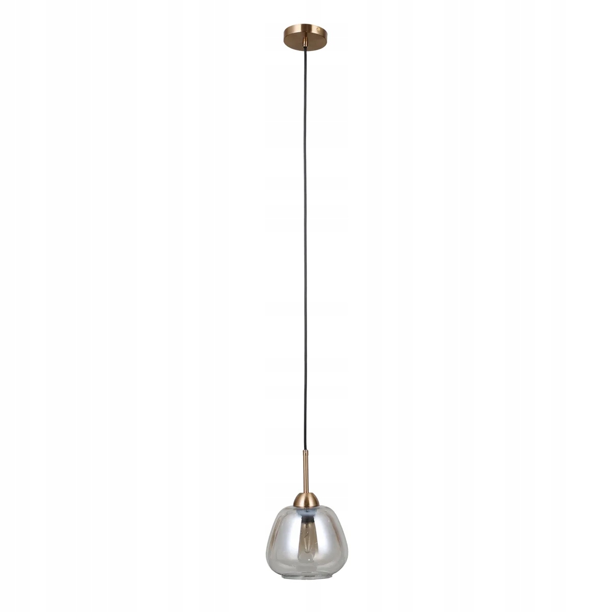 Italux Závěsná lampa Zlatá Minimalistická 1xE27 Amber Jantarová