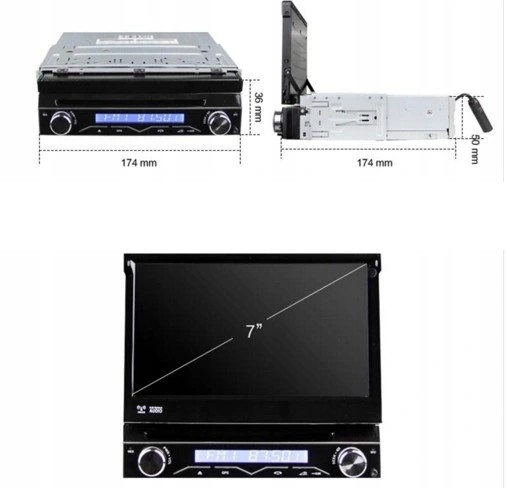 Uniwersalne radio 1din Android 9 4G RAM WiFi GPS Komunikacja Bluetooth GPS Wi-Fi