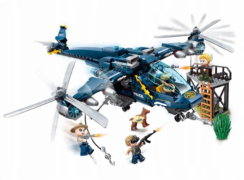 

Klocki Śmigłowiec Strażnków 402el zgodne z Lego