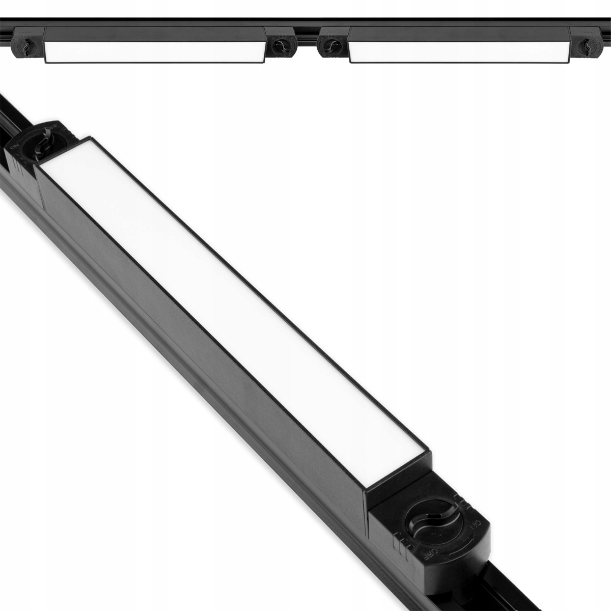 

Zestaw Szynoprzewód Szyna Czarna 1M 2x Lampa Led