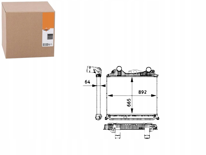 INTERCOOLER (WLOTY DO GÓRY) MAN TGA TGS D0836LF41-
