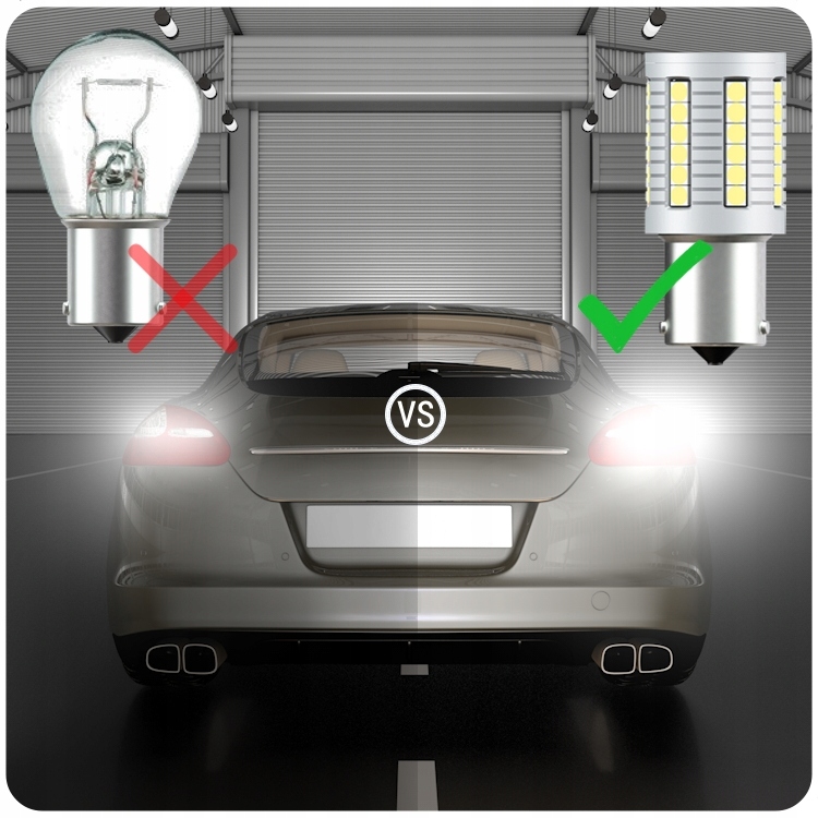 ŻARÓWKA LED P21W BA15S S1 45xSMD3030 2350LM MOCNE CANBUS WSTECZNY DRL Liczba sztuk 1 szt.