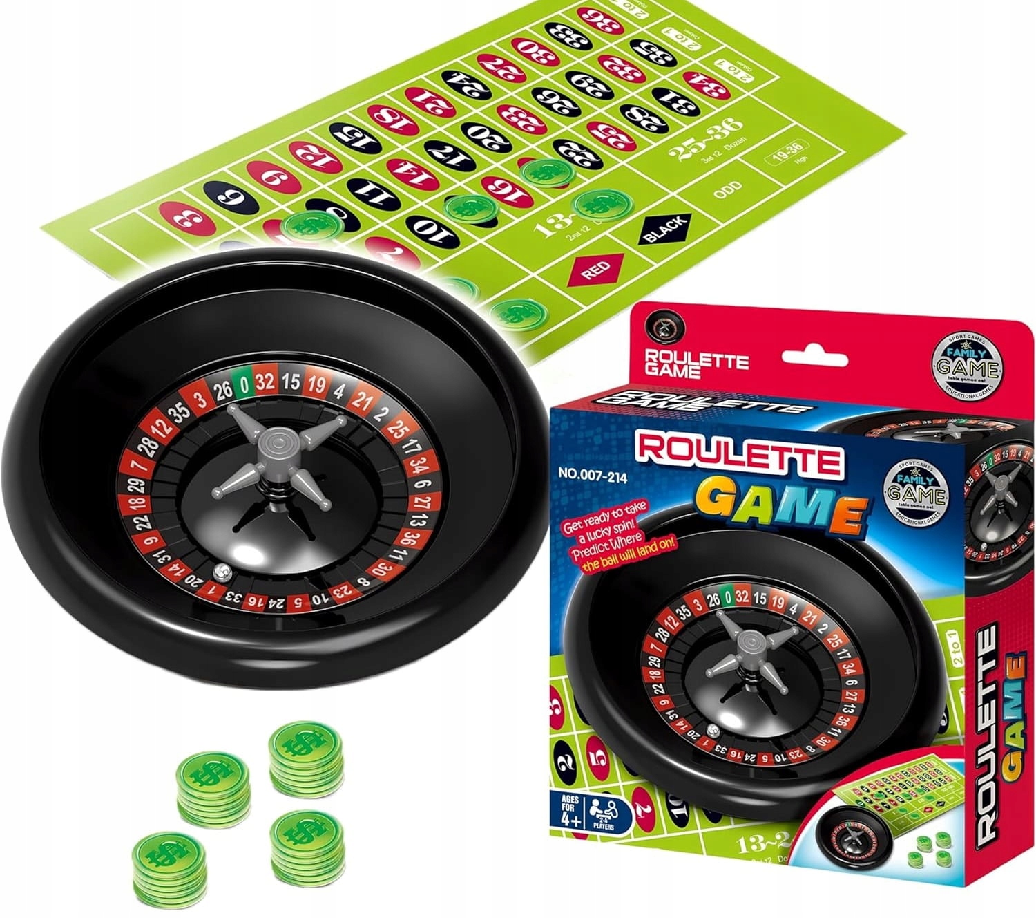 GRA MINI RULETKA KASYNO IMPREZOWA HAZADROWA TOWARZYSKA RODZINNA