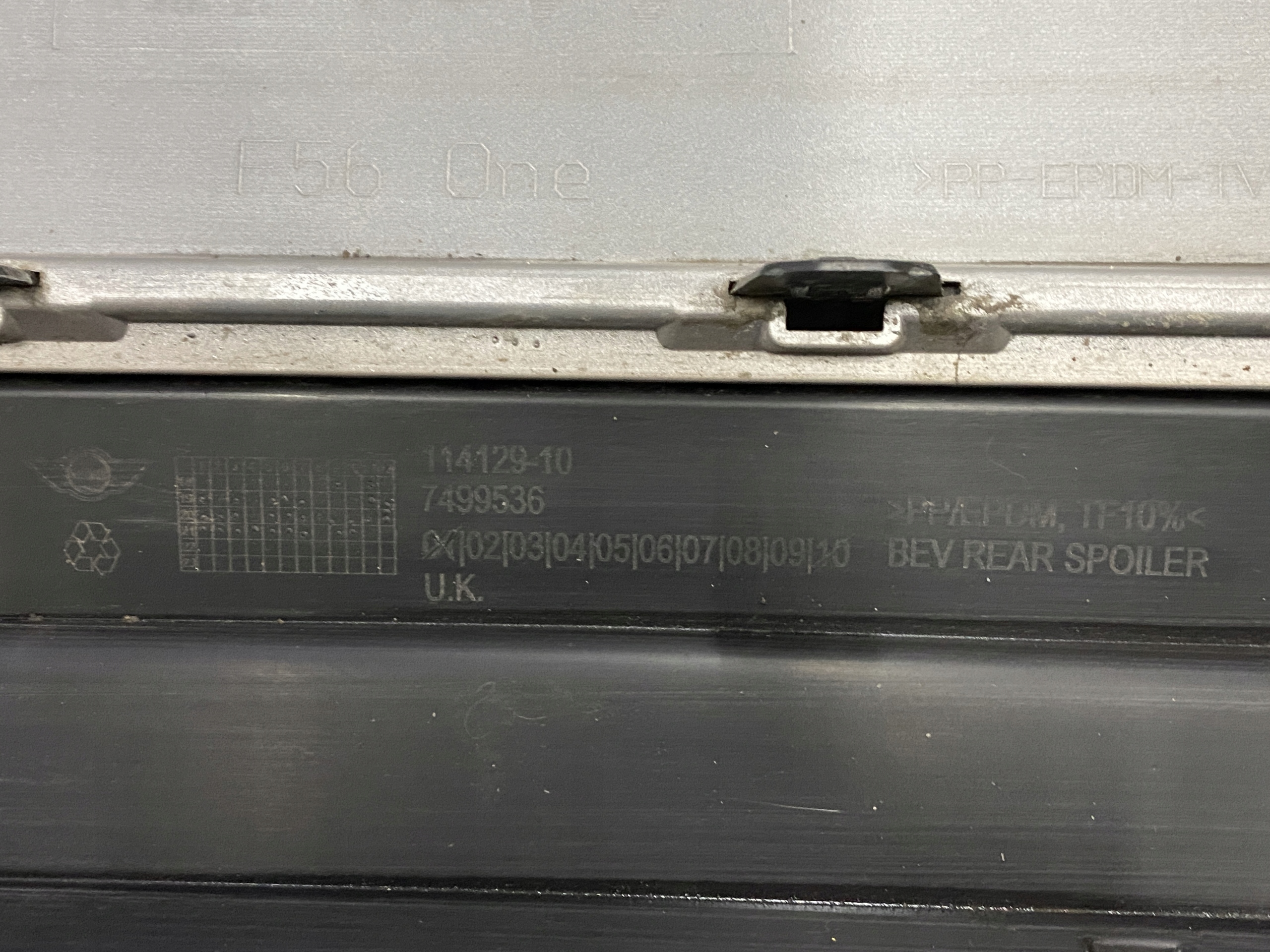 MINI COOPER F56 bumper rear part