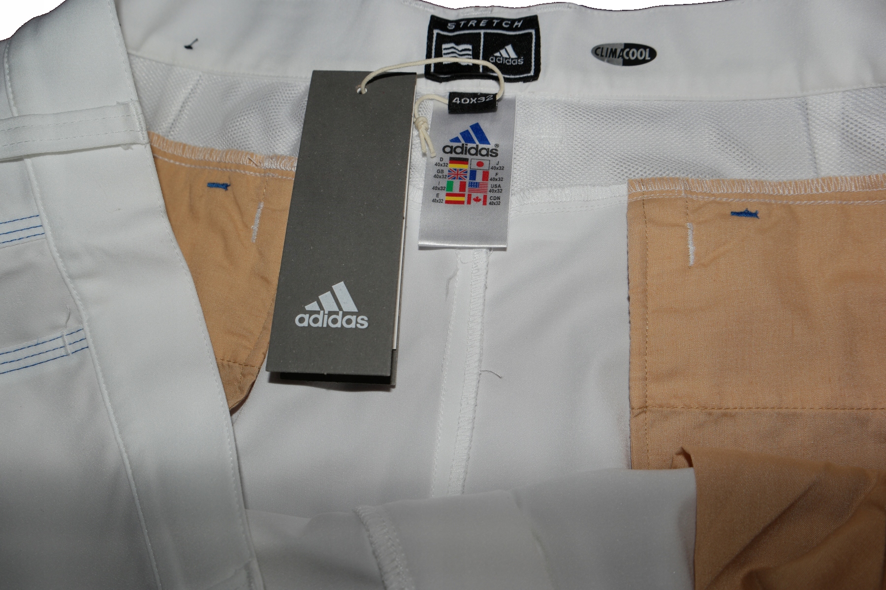 SPODNIE CLIMACOOL ADIDAS ELEGANCKIE BIAŁE!!!! EAN (GTIN) 5907596105704