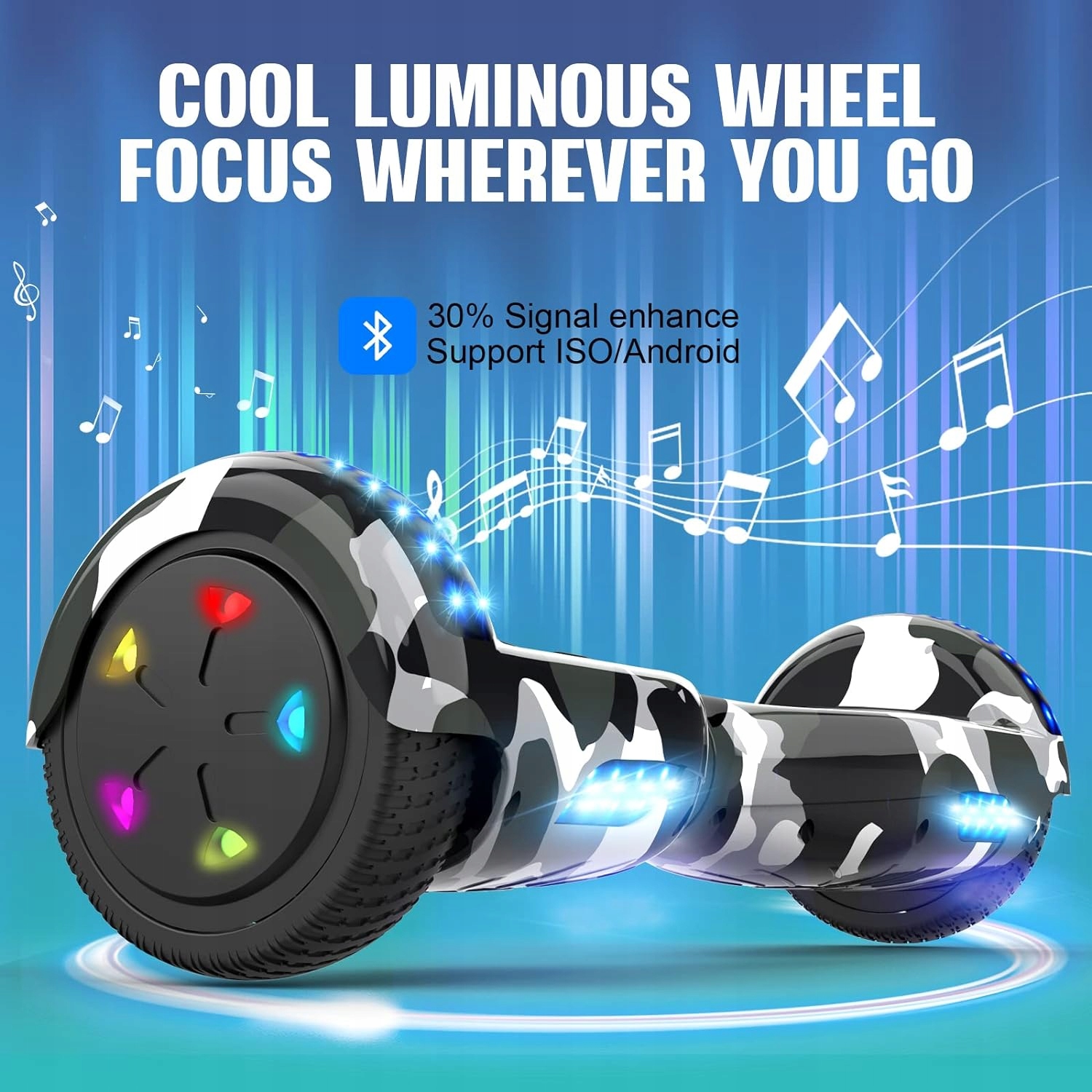 DESKOROLKA ELEKTRYCZNA MUZYCZNA DLA Chłopca i Dziewczyny ZESTAW 2w1 + Wózek Typ deskorolki dwukołowa