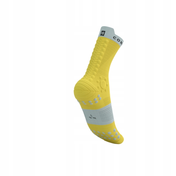COMPRESSPORT Skarpetki biegowe trailowe PRORACING SOCKS V4 maize/blue T3 Rozmiar 42-44