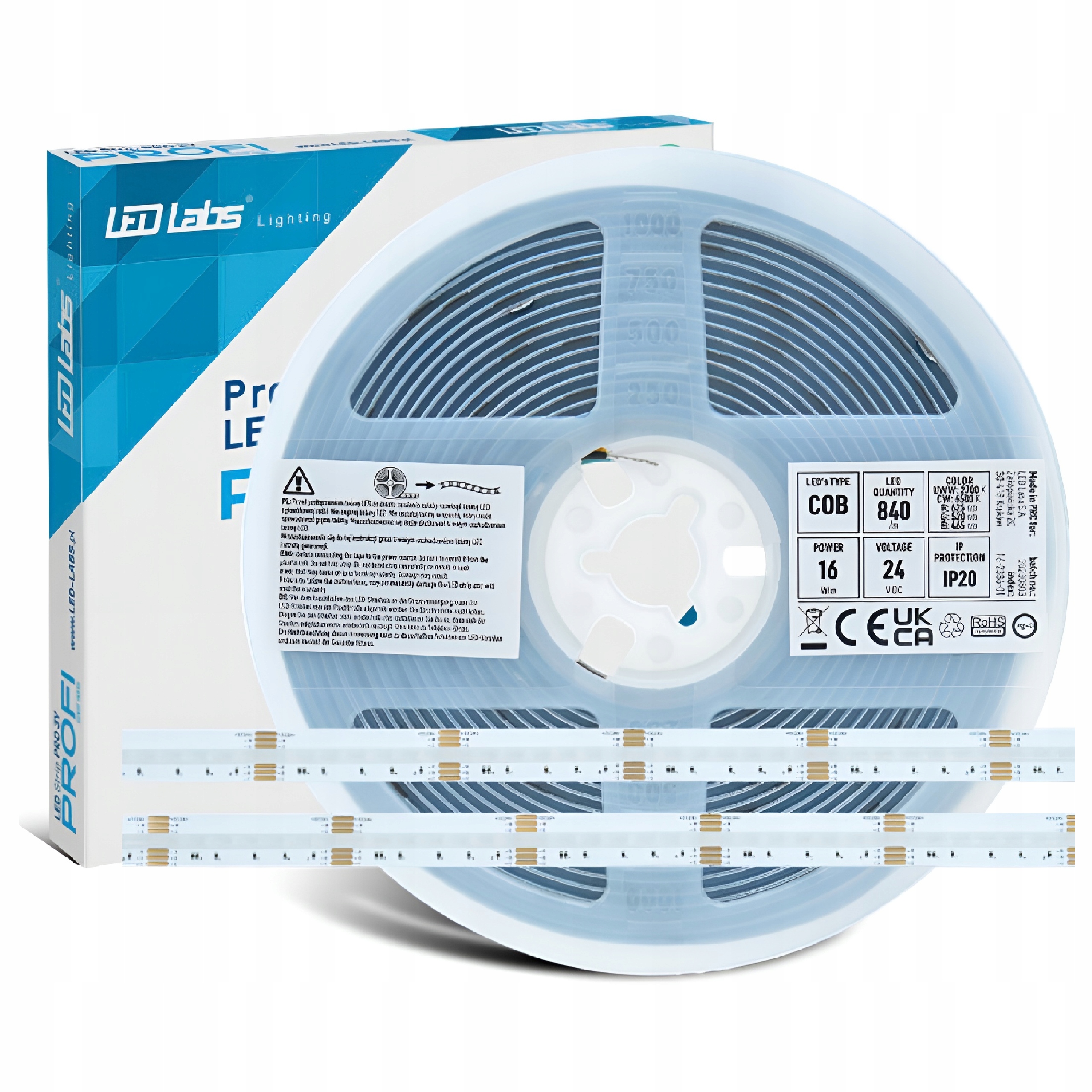 Led pásik 24V Cob 80W 5m Rgb+cct Bezpuntktový Multicolor Premium 4200 Led