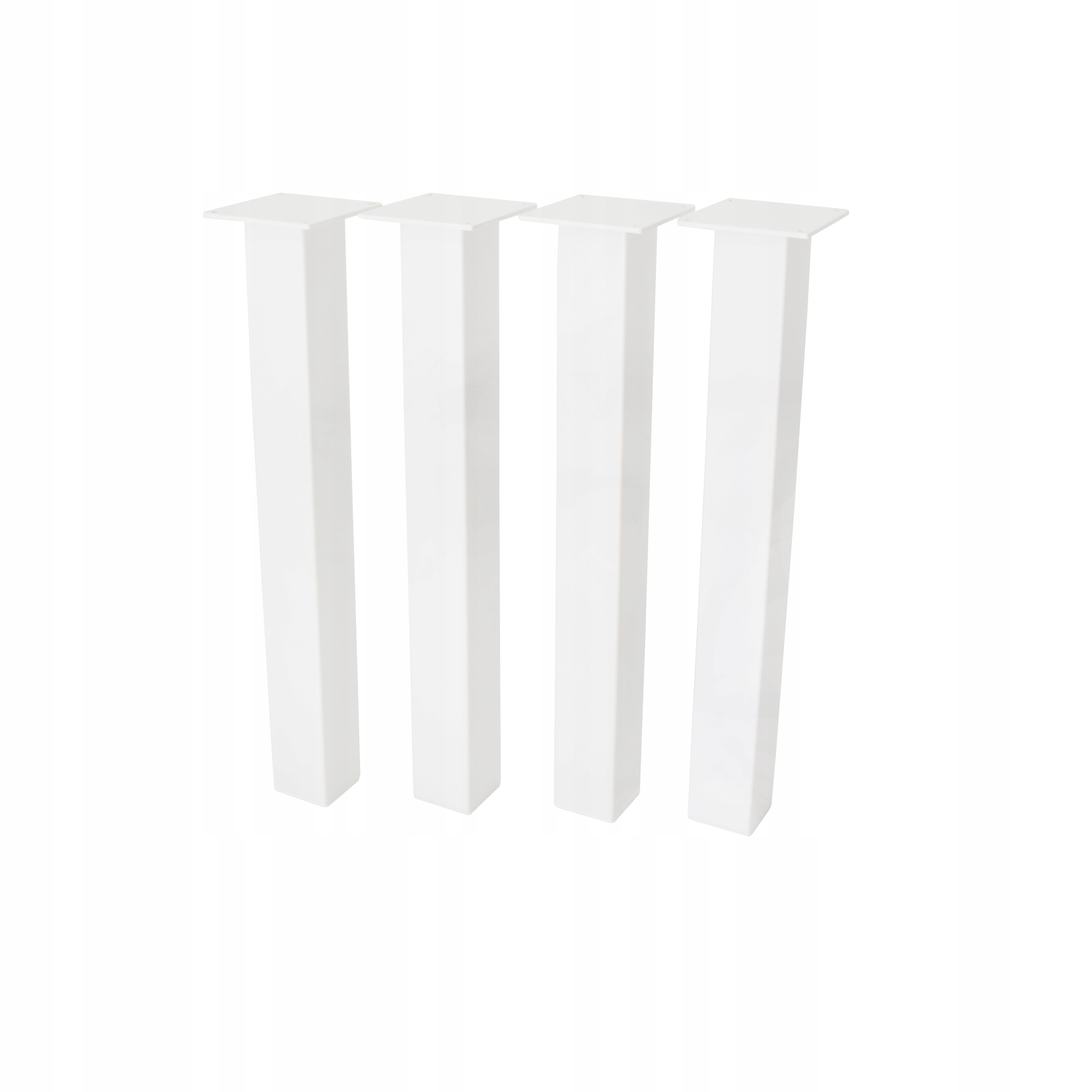 4x Nogi Metalowe 72cm profil 6x6 Do Stołu Biurka Białe Gruba Blacha BI-66
