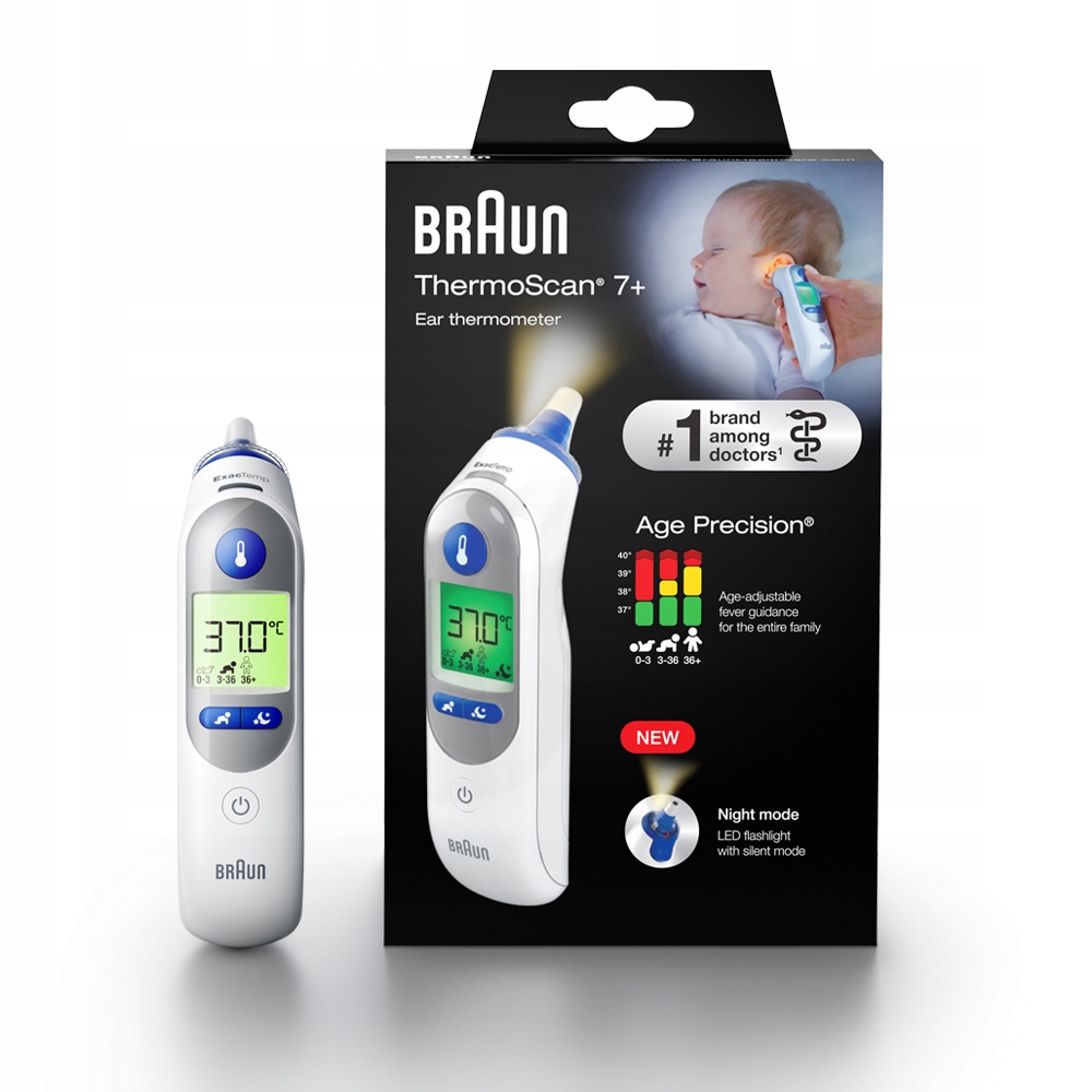 

Termometr Do Ucha Braun IRT6525 7+ Tryb Nocny