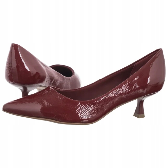 Dámské kožené lodičky Nepeke Amira Burgundy Bordové