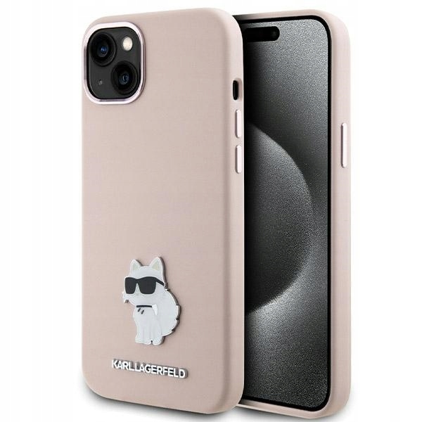 Karl Lagerfeld KLHCP15SSMHCNPP iPhone 15 14 13 6.1" różowy/pink Silicon