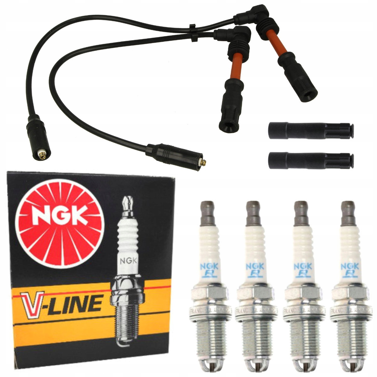 KABLE PRZEWODY ZAPŁONOWE + ŚWIECE AUDI A4 B5 1.8