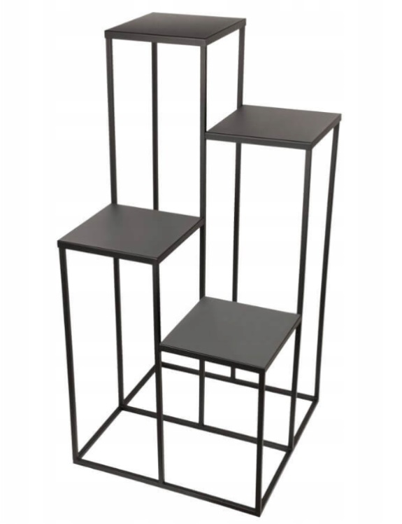 Moderní Držák Na Květináč Loft Černý Simple 12 040/K-12-4K-100C