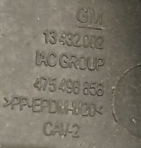 Lüftungsgitter der Stoßstange mitte OPEL CORSA E 13432002
