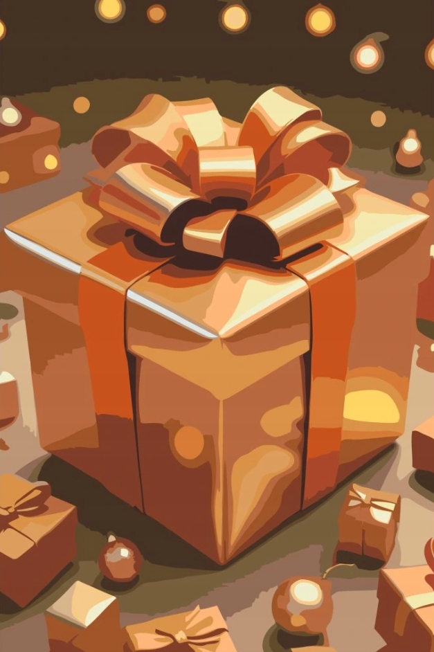 Diamantová výšivka Dárek Sníh Dům Zima Vánoce 40x60 cm