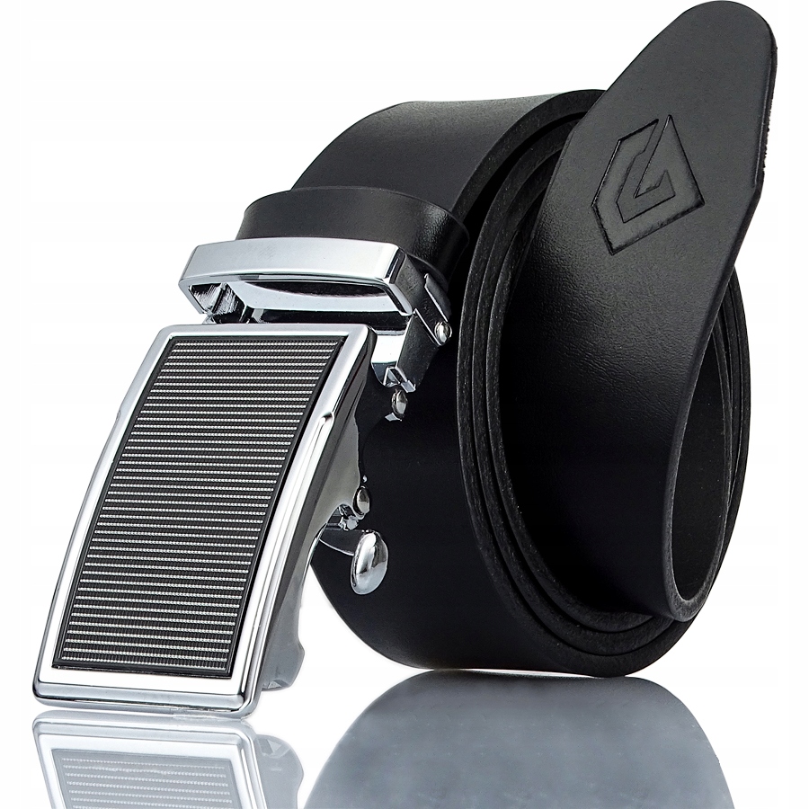 

Gracio Pasek Męski Skórzany Automat Klamra Czarny