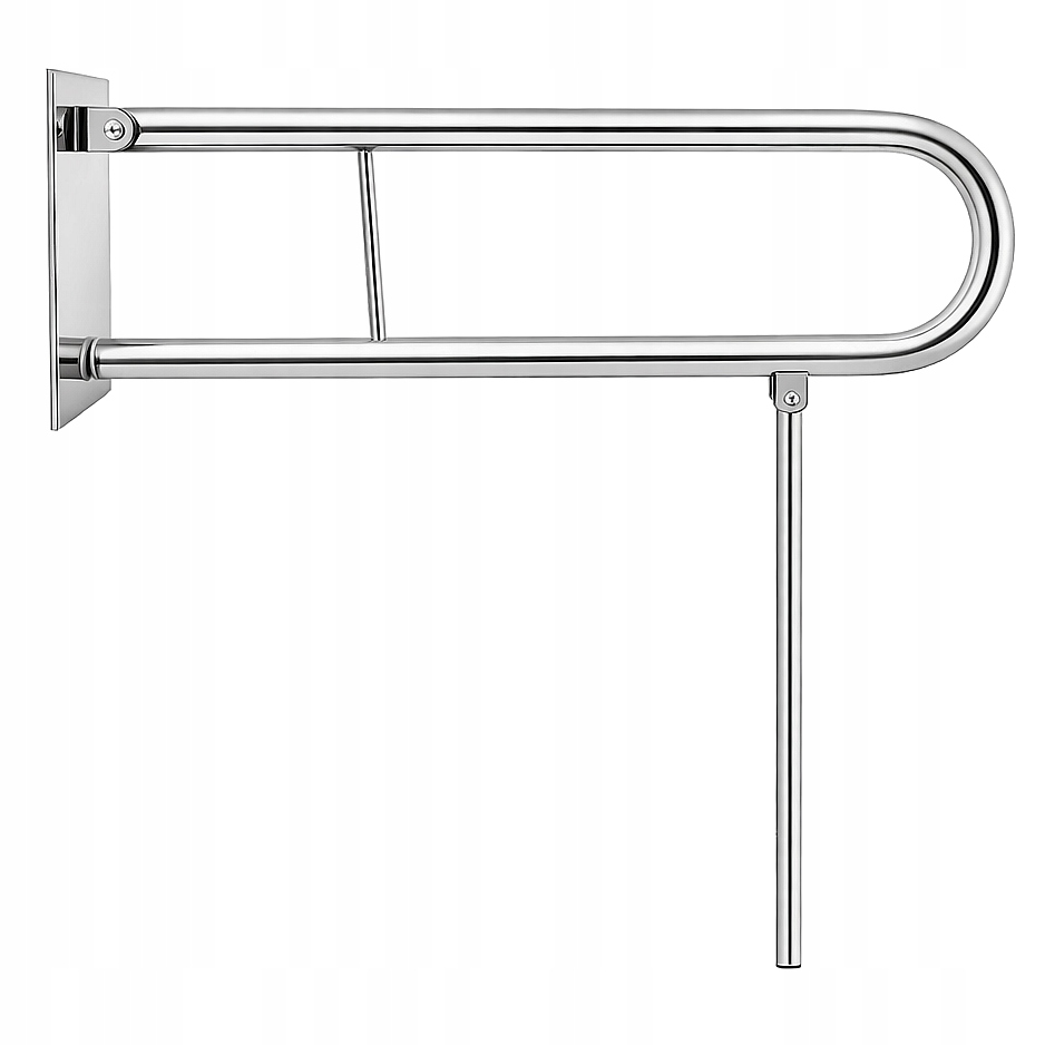 Uchwyt Łazienkowy Składany Poręcz Uchylna Z Nogą Dla Niepełnosprawnych 60cm