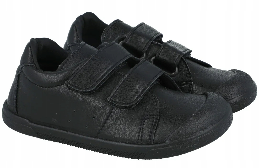 Czarne półbuty barefoot Flossy elastyczne chłopięce buty na rzep R. 33