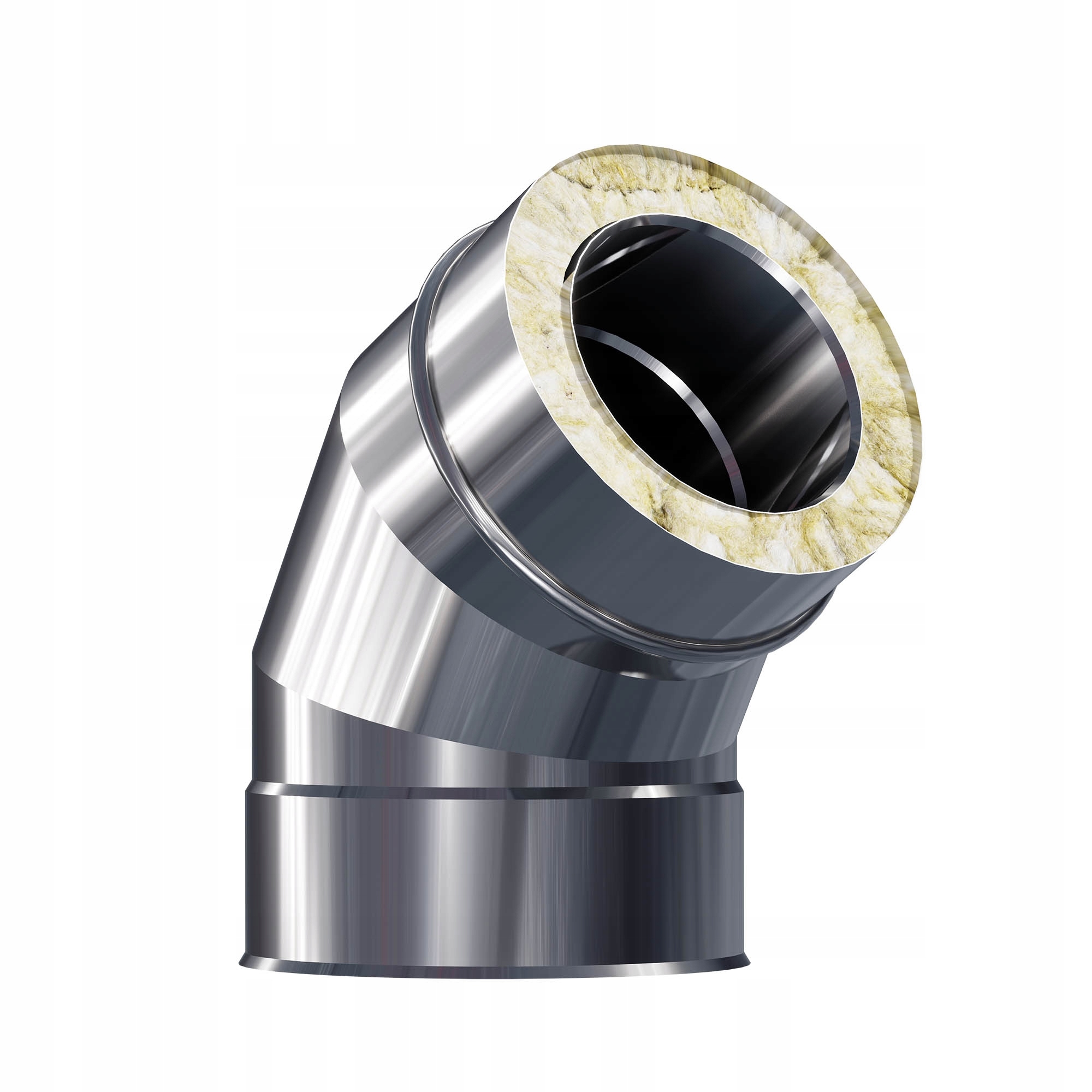 Kzd Koleno izolované nerezové fi 150 1,0 mm 60 stupňů komínová vložka ocel