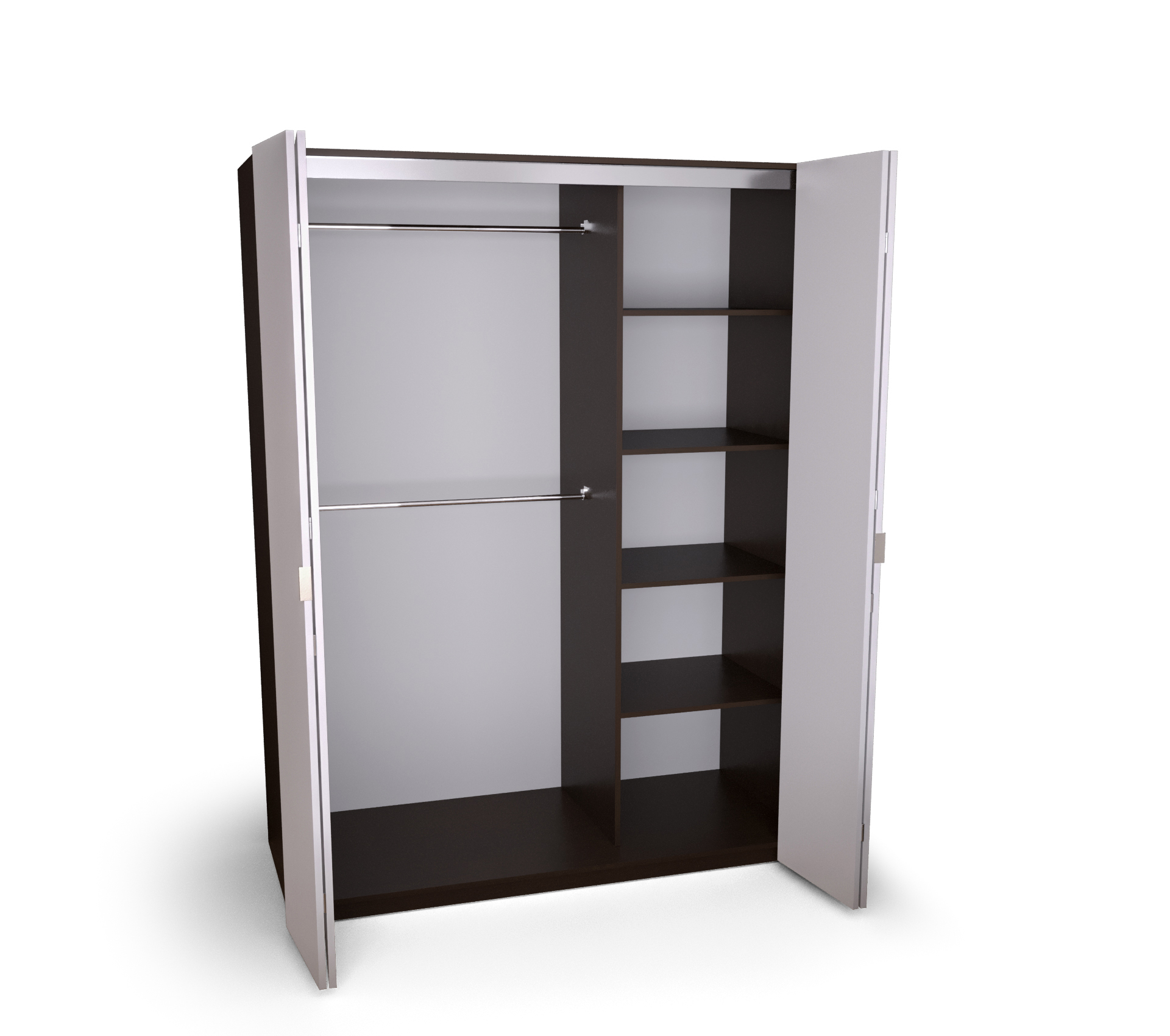 Skříň Šatní skříň 190 Harmonikové dveře S4H190A Police Tyče O-sofa