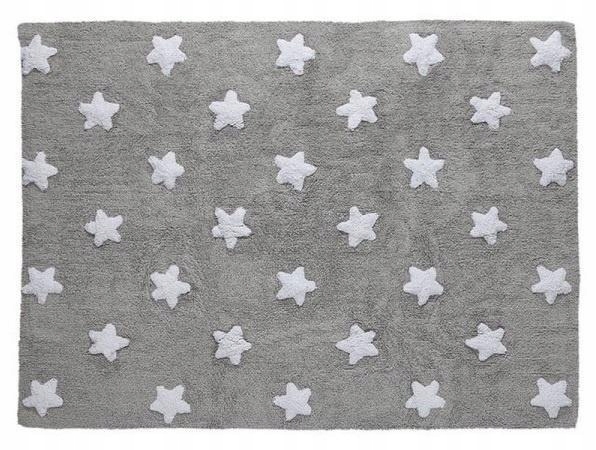 Dywan Bawełniany Grey Stars White 120X160CM