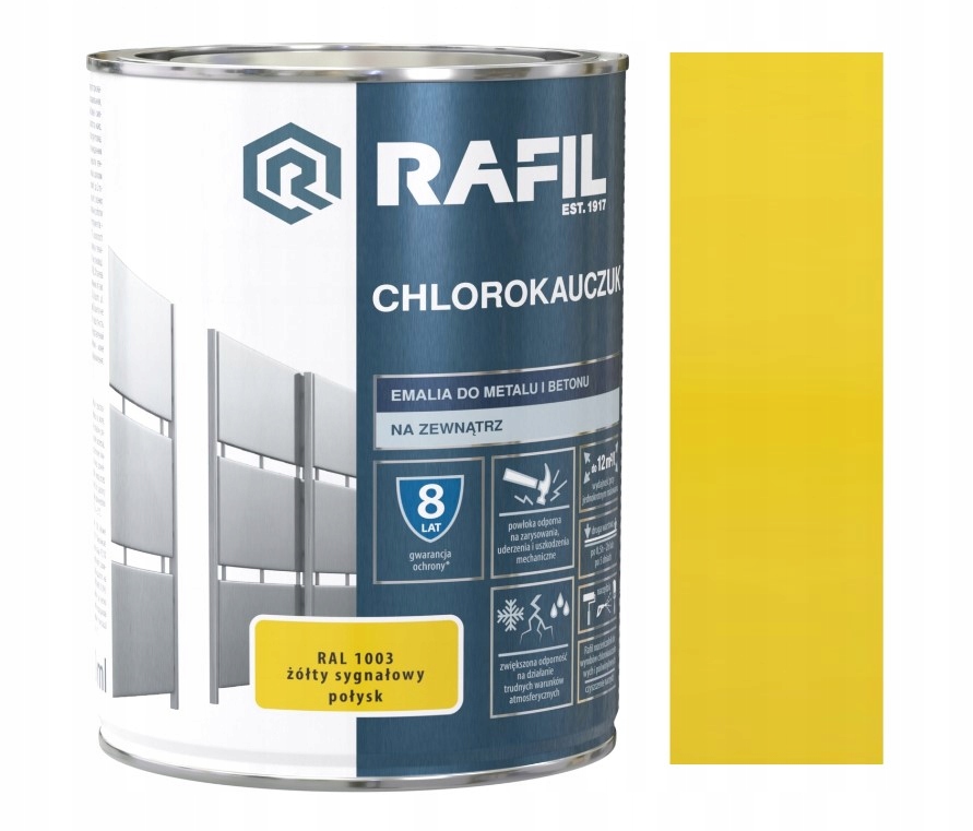 

Rafil Emalia Chlorokauczukowa 10L Żółty Ral 1003