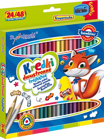 kredki ołówkowe BAMBINO 24 szt. /48 kol+temperówka Rodzaj ołówkowe