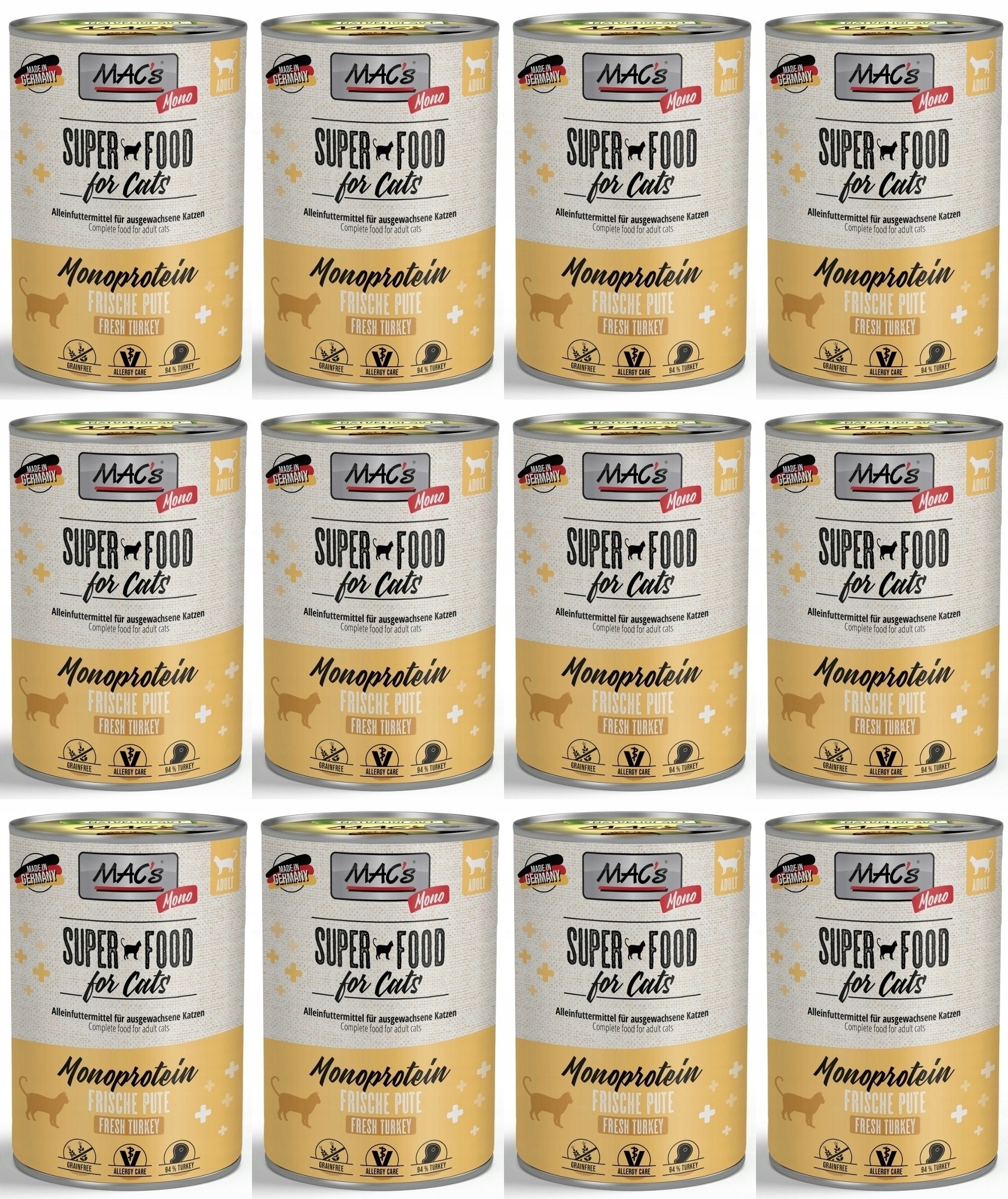 Levně MAC's Cat Monoprotein Krůta 12 x 400 g